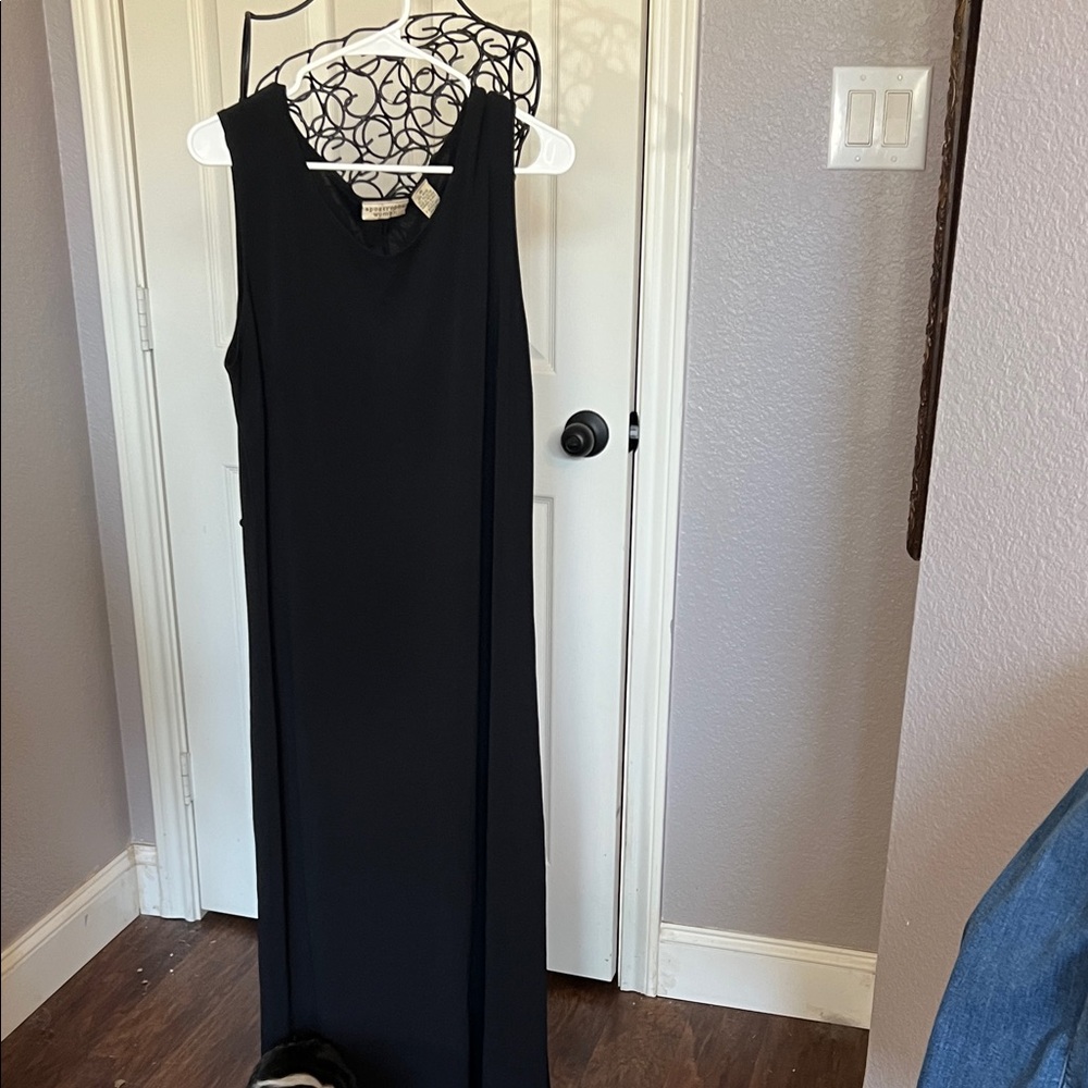 Apostrophe Black Sleeveless Maxi Dress